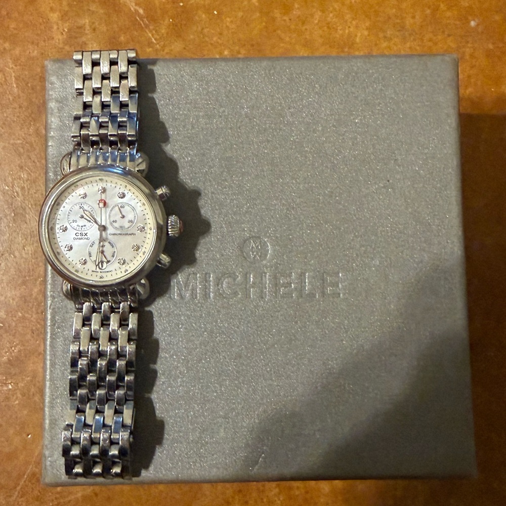 Michele CSX Diamond bracelet watch